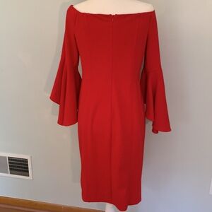 Ladies, beautiful off the shoulder red dress